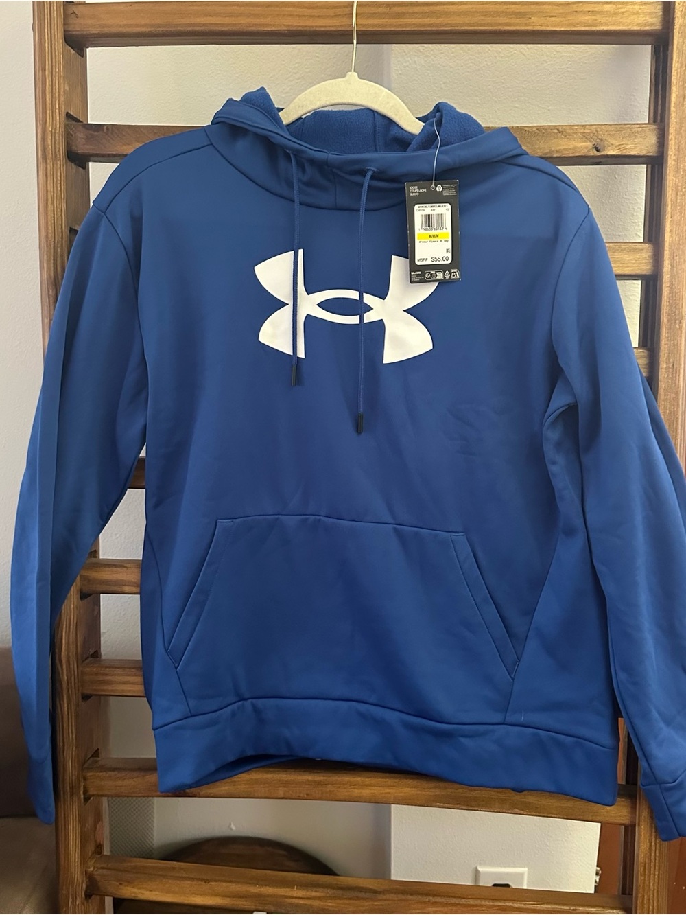 Under Armour Women's Royal Blue Hoodie with White Logo